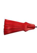 Load image into Gallery viewer, Rouge Tasselled Leather Riding Crop - Black/Red
