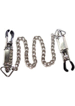 Load image into Gallery viewer, Rouge Weighted Adjustable Stainless Steel Nipple Clamps - Silver
