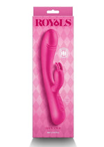 Load image into Gallery viewer, Royals Divine Rechargeable Silicone Rabbit Vibrator - Pink