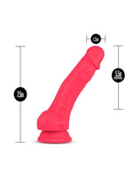 Load image into Gallery viewer, Ruse Hypnotize Silicone Dildo with Balls 7.5in - Cerise
