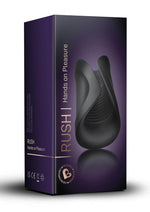 Load image into Gallery viewer, Rush Silicone Vibrating Textured Masturbator - Black

