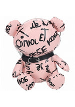 Load image into Gallery viewer, S-Line Bear Bag Pleather Writing - Pink
