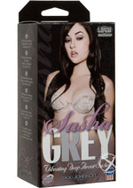 Load image into Gallery viewer, Sasha Grey Ultraskyn Deep Throat Sucker Vibrating Masturbator with Bullet - Mouth - Flesh/Vanilla
