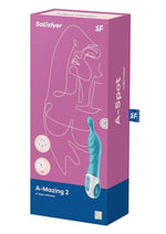 Load image into Gallery viewer, Satisfyer A-Mazing 2 Silicone Vibrating Stimulator - Blue/Turquoise
