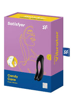 Load image into Gallery viewer, Satisfyer Candy Cane Silicone Rechargeable Mini Vibrator - Black
