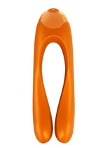 Load image into Gallery viewer, Satisfyer Candy Cane Silicone Rechargeable Mini Vibrator - Orange - Orange

