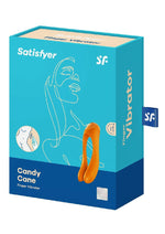 Load image into Gallery viewer, Satisfyer Candy Cane Silicone Rechargeable Mini Vibrator - Orange - Orange

