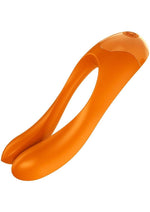 Load image into Gallery viewer, Satisfyer Candy Cane Silicone Rechargeable Mini Vibrator - Orange
