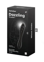 Load image into Gallery viewer, Satisfyer Dazzling Crystal 1 Glass Dildo - Black
