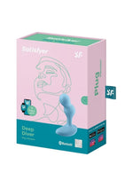 Load image into Gallery viewer, Satisfyer Deep Diver Silicone Vibrating Anal Plug - Blue/Light Blue
