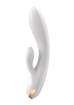 Load image into Gallery viewer, Satisfyer Double Flex Silicone Rabbit Vibrator - White

