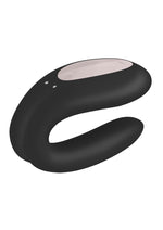Load image into Gallery viewer, Satisfyer Double Joy Rechargeable Silicone Dual Stimulating Vibrator - Black
