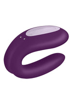 Load image into Gallery viewer, Satisfyer Double Joy Rechargeable Silicone Dual Stimulating Vibrator - Purple
