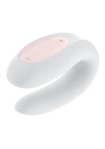 Load image into Gallery viewer, Satisfyer Double Joy Rechargeable Silicone Dual Stimulating Vibrator - White
