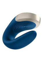 Load image into Gallery viewer, Satisfyer Double Love Silicone Rechargeable Dual Vibrator with Remote Control - Blue
