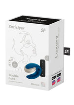 Load image into Gallery viewer, Satisfyer Double Love Silicone Rechargeable Dual Vibrator with Remote Control - Blue
