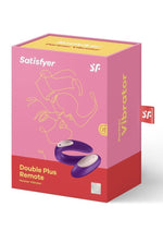 Load image into Gallery viewer, Satisfyer Double Plus Remote USB Rechargeable Silicone Couples Vibrator Waterproof - Purple - 3.46in

