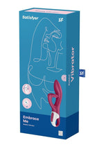 Load image into Gallery viewer, Satisfyer Embrace Me Silicone Rechargeable Vibrator with Clitoral Stimulation - Berry/Pink
