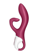 Load image into Gallery viewer, Satisfyer Embrace Me Silicone Rechargeable Vibrator with Clitoral Stimulation - Berry/Pink
