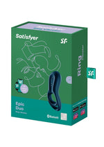 Load image into Gallery viewer, Satisfyer Epic Duo Silicone Vibrating Cock and Ball Ring - Blue
