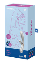 Load image into Gallery viewer, Satisfyer Hot Lover Rechargeable Silicone Warming Dual-Stim Vibrator - Silver
