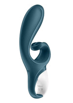 Load image into Gallery viewer, Satisfyer Hug Me Rechargeable Silicone Vibrator with Clitoral Stimulation - Grayblue
