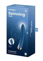 Load image into Gallery viewer, Satisfyer Spinning Vibe 1 Rechargeable Silicone Rotating G-Spot Vibrator - Blue
