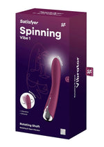 Load image into Gallery viewer, Satisfyer Spinning Vibe 1 Rechargeable Silicone Rotating G-Spot Vibrator - Red
