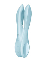 Load image into Gallery viewer, Satisfyer Threesome 1 Rechargeable Silicone Vibrator - Blue/Light Blue
