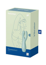 Load image into Gallery viewer, Satisfyer Threesome 3 Rechargeable Silicone Stimulator - Green/Mint
