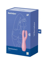 Load image into Gallery viewer, Satisfyer Threesome 3 Rechargeable Silicone Stimulator - Pink
