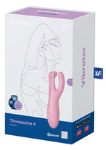 Load image into Gallery viewer, Satisfyer Threesome 4 Rechargeable Silicone Vibrator - Pink
