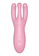 Load image into Gallery viewer, Satisfyer Threesome 4 Rechargeable Silicone Vibrator - Pink
