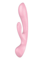 Load image into Gallery viewer, Satisfyer Triple Oh Rechargeable Silicone Dual Stimulating Vibrator - Pink
