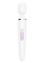Load image into Gallery viewer, Satisfyer Wand-Er Woman USB Rechargeable Silicone Massager 13in - White/Chrome - White
