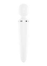 Load image into Gallery viewer, Satisfyer Wand-Er Woman USB Rechargeable Silicone Massager 13in - White/Chrome
