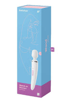 Load image into Gallery viewer, Satisfyer Wand-Er Woman USB Rechargeable Silicone Massager 13in - White/Chrome - White
