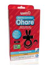Load image into Gallery viewer, Screaming O Ohare Remote Control Rechargeable Silicone Vibrating Cock Ring - Black
