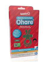 Load image into Gallery viewer, Screaming O Ohare Remote Control Rechargeable Silicone Vibrating Cock Ring - Green
