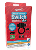 Load image into Gallery viewer, Screaming O Switch Remote Controlled Silicone Rechargeable Vibrating Ring - Black
