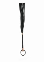 Load image into Gallery viewer, Secret Kisses Faux Leather Flogger - Black/Rose Gold
