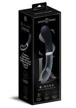 Load image into Gallery viewer, Secret Kisses Glass G Rechargeable Silicone Wand - Black/Clear
