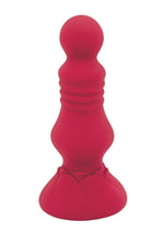 Load image into Gallery viewer, Secret Kisses Remote Control Rechargeable Silicone Vibrating Floret Buttplug - Red
