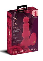 Load image into Gallery viewer, Secret Kisses Remote Control Rechargeable Silicone Vibrating Floret Buttplug - Red
