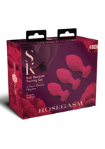 Load image into Gallery viewer, Secret Kisses Rosegasm Butt Bouquet Training Set Silicone Butt Plugs - 3 Piece - Red
