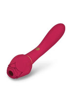 Load image into Gallery viewer, Secret Kisses Rosegasm Twosome Rechargeable Silicone Dual End Vibrator with Clitoral Stimulator
