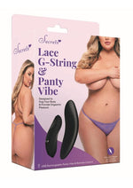 Load image into Gallery viewer, Secret Rechargeable Silicone Microfiber G-String and Panty Vibe with Remote Control - Purple - Queen
