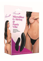 Load image into Gallery viewer, Secrets Lace Panty and Rechargeable Remote Control Panty Vibe - Black - One Size
