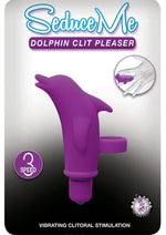 Load image into Gallery viewer, Seduce Me Dolphin Clit Pleasure Silicone Finger Massager - Purple
