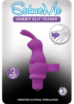 Load image into Gallery viewer, Seduce Me Rabbit Clit Teaser Silicone Finger Massager - Purple
